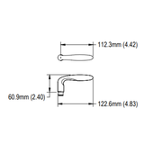 HOPPE Verona E1800 Lever Set for Multipoint Lock Handlesets - Stainless Steel