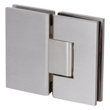 HSHDL180LBSN0 Rockwell Elegance Heavy Duty 180 degree Glass to Glass Shower Hinge in Brushed Nickel