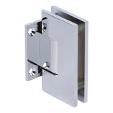 HSHDS037SCP Rockwell Heavy Duty Square Corner Shower Hinge, Short Back Plate In Polished Chrome Finish