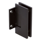 HSHDS037SUS10B Rockwell Heavy Duty Square Corner Shower Hinge, Short Back Plate In Antique Black Finish