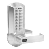 Cal-Royal Panic Rim Exit Device with Mechanical Push Button Lever Trim, SFIC Prep - A7700 x ICCRCODE204