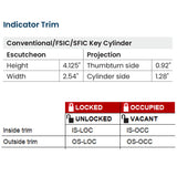 Schlage B560P Single Cylinder Deadbolt with OS-OCC/IS-LOC Dual-Sided Occupancy Indicators