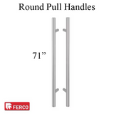 STAINLESS STEEL STRAIGHT PULL BARS 1800MM