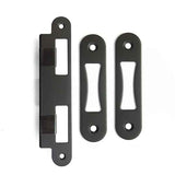 GU SET OF 3 STRIKE PLATES FOR 1-3/4 THICK DOOR, 45 MM - DARK BRONZE