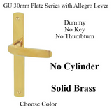 G-U ALLEGRO HANDLE & 30MM PLATE, DUMMY, NO KEY, NO THUMBTURN (HANDLES DO NOT MOVE) CHOOSE COLOR
