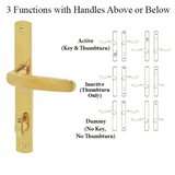 G-U ALLEGRO HANDLE & 30MM PLATE, INACTIVE, THUMBTURN ONLY (HANDLES DO MOVE) CHOOSE COLOR