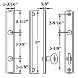 G-U ALLEGRO HANDLE & 30MM PLATE, INACTIVE, THUMBTURN ONLY (HANDLES DO MOVE) CHOOSE COLOR