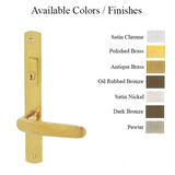 G-U ALLEGRO HANDLE & 30MM PLATE, ACTIVE, KEY & THUMBTURN (HANDLE BELOW CYLINDER) CHOOSE COLOR