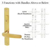 G-U ALLEGRO HANDLE & 30MM PLATE, ACTIVE, KEY & THUMBTURN (HANDLE BELOW CYLINDER) CHOOSE COLOR