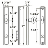 G-U ALLEGRO HANDLE & 30MM PLATE, ACTIVE, KEY & THUMBTURN (HANDLE BELOW CYLINDER) CHOOSE COLOR