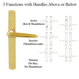 G-U TORINO HANDLE & 30MM PLATE, DUMMY, NO KEY, NO THUMBTURN (HANDLES DO NOT MOVE) CHOOSE COLOR