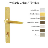G-U TORINO HANDLE & 30MM PLATE, INACTIVE, THUMBTURN ONLY (HANDLES DO MOVE) CHOOSE COLOR