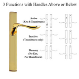 G-U VENICE HANDLE & 30MM PLATE, DUMMY, NO KEY, NO THUMBTURN (HANDLES DO NOT MOVE) CHOOSE COLOR