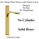 G-U VENICE HANDLE & 30MM PLATE, DUMMY, NO KEY, NO THUMBTURN (HANDLES DO NOT MOVE) CHOOSE COLOR
