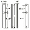 G-U VENICE HANDLE & 30MM PLATE, DUMMY, NO KEY, NO THUMBTURN (HANDLES DO NOT MOVE) CHOOSE COLOR