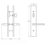 G-U ROMA HANDLE WITH 55 MM PLATE, INACTIVE WITH THUMBTURN, SOLID BRASS - CHOOSE COLOR