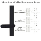 G-U ALLEGRO HANDLE & 30MM PLATE, DUMMY, NO KEY, NO THUMBTURN (HANDLES DO NOT MOVE) CHOOSE COLOR