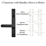 G-U ALLEGRO HANDLE & 30MM PLATE, ZAMAC, INACTIVE, THUMBTURN ONLY (HANDLES DO MOVE) CHOOSE COLOR