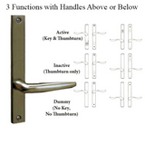 G-U TORINO HANDLE & 30MM PLATE, DUMMY, NO KEY, NO THUMBTURN (HANDLES DO NOT MOVE) CHOOSE COLOR
