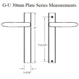 G-U TORINO HANDLE & 30MM PLATE, INACTIVE, THUMBTURN ONLY (HANDLES DO MOVE) CHOOSE COLOR