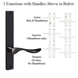 G-U VENICE HANDLE & 30MM PLATE, DUMMY, NO KEY, NO THUMBTURN (HANDLES DO NOT MOVE) CHOOSE COLOR