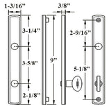G-U VENICE HANDLE & 30MM PLATE, ZAMAC, INACTIVE, THUMBTURN ONLY (HANDLES DO MOVE) CHOOSE COLOR