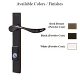 G-U VENICE HANDLE & 30MM PLATE, ZAMAC, ACTIVE, KEY & THUMBTURN (HANDLE ABOVE CYLINDER) CHOOSE COLOR