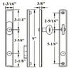 G-U VENICE HANDLE & 30MM PLATE, ZAMAC, ACTIVE, KEY & THUMBTURN (HANDLE BELOW CYLINDER) CHOOSE COLOR