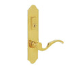 G-U Capri Handle & 45mm Plate, Active, Keyed with Thumbturn (Handle Below Cylinder), Polished Brass 854-15708