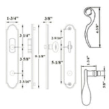 G-U CAPRI HANDLE & 45MM PLATE, ACTIVE, KEYED WITH THUMBTURN (HANDLE BELOW CYLINDER) CHOOSE COLOR