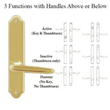 G-U TORINO HANDLE & 45MM PLATE, DUMMY, NO KEY, NO THUMBTURN (HANDLES DO NOT MOVE) CHOOSE COLOR