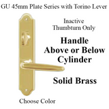G-U TORINO HANDLE & 45MM PLATE, INACTIVE, THUMBTURN ONLY (HANDLES DO MOVE) CHOOSE COLOR