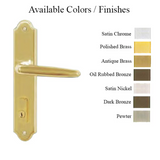 G-U TORINO HANDLE & 45MM PLATE, ACTIVE, KEY & THUMBTURN (HANDLE ABOVE CYLINDER) CHOOSE COLOR