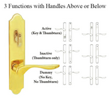 G-U VENICE HANDLE & 45MM PLATE, INACTIVE, THUMBTURN ONLY (HANDLES DO MOVE) CHOOSE COLOR