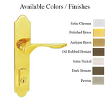 G-U VENICE HANDLE & 45MM PLATE, ACTIVE, KEY & THUMBTURN (HANDLE ABOVE CYLINDER)