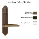 G-U TORINO HANDLE & 45MM PLATE, ACTIVE, KEYED W/ THUMBTURN (HANDLE BELOW CYLINDER) CHOOSE COLOR