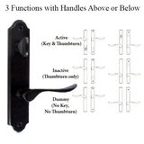 G-U VENICE HANDLE & 45MM PLATE, ZAMAC, INACTIVE, THUMBTURN ONLY (HANDLES DO MOVE) CHOOSE COLOR