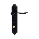 G-U VENICE HANDLE & 45MM PLATE, ZAMAC, ACTIVE, KEY & THUMBTURN (HANDLE ABOVE CYLINDER) CHOOSE COLOR