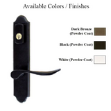 G-U VENICE HANDLE & 45MM PLATE, ZAMAC, ACTIVE, KEY & THUMBTURN (HANDLE BELOW CYLINDER) CHOOSE COLOR
