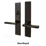 G-U ROMA HANDLE WITH 55 MM PLATE, INACTIVE WITH THUMBTURN, ZAMAC - BLACK
