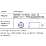 MUL-T-LOCK Interactive+ Cylinders for SCHLAGE Double Cylinder Deadbolt (set of 2)