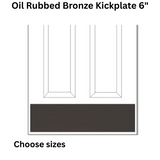 Brass Accents Oil Rubbed Bronze Powder Coated Kickplate 6" - Choose Size