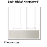 Brass Accents Satin Nickel Kickplate 6" - Choose Size