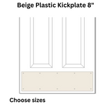 Brass Accents Beige Plastic Kickplate 8" - Choose Size
