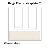 Brass Accents Beige Plastic Kickplate 6" - Choose Size