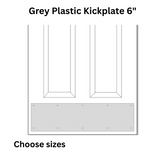 Brass Accents Grey Plastic Kickplate 6" - Choose Size
