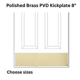 Brass Accents Polished Brass PVD Kickplate 8" - Choose Size