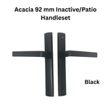 Interlock Acacia 92 mm Inactive/Patio Handleset, Operable handles Interior Cylinder Only - Black