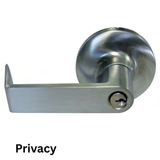 General Locks L100 Series Grade 1 Cylindrical Clutched Leversets - L140R - Privacy - Brushed Chrome
