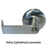 General Locks L100 Series Grade 1 Cylindrical Clutched Leversets - L153R - Entry - Satin Chrome